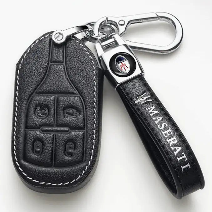 Porte-clés en cuir MASERATI