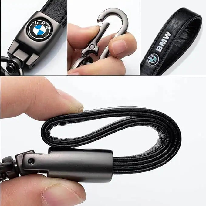 Porte-clés en cuir BMW